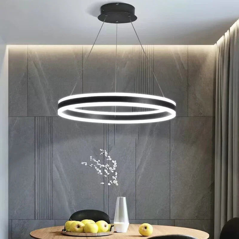 DecorBites™ LED Ring Chandelier Dimmable Fixture