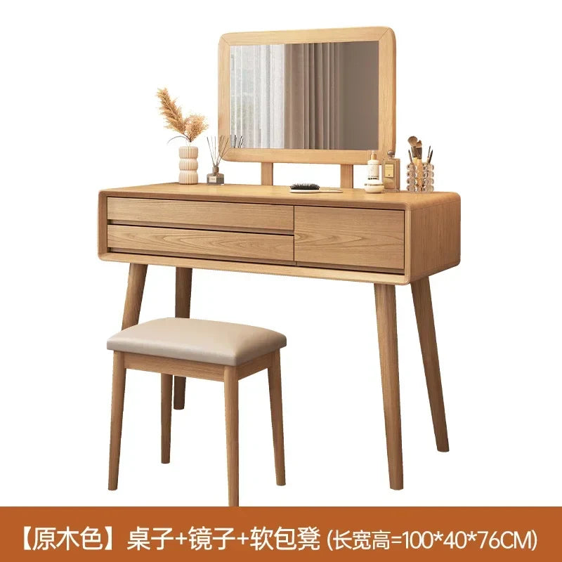 Square Aesthetic Vanity Table Drawer European Beauty Space Saving Makeup Cabinet Salon Organizer Penteadeira Feminina Furniture