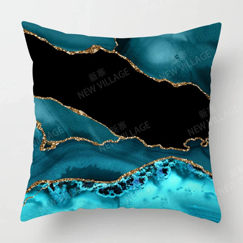 Green Cushion Cover Abstract Design