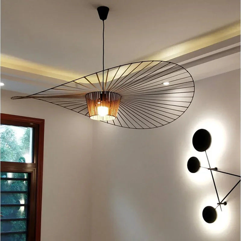 DecorBites™ Straw Hat Pendant Lights Fabric