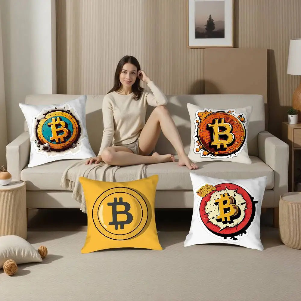 Bitcoin Pillow Case Soft Plush