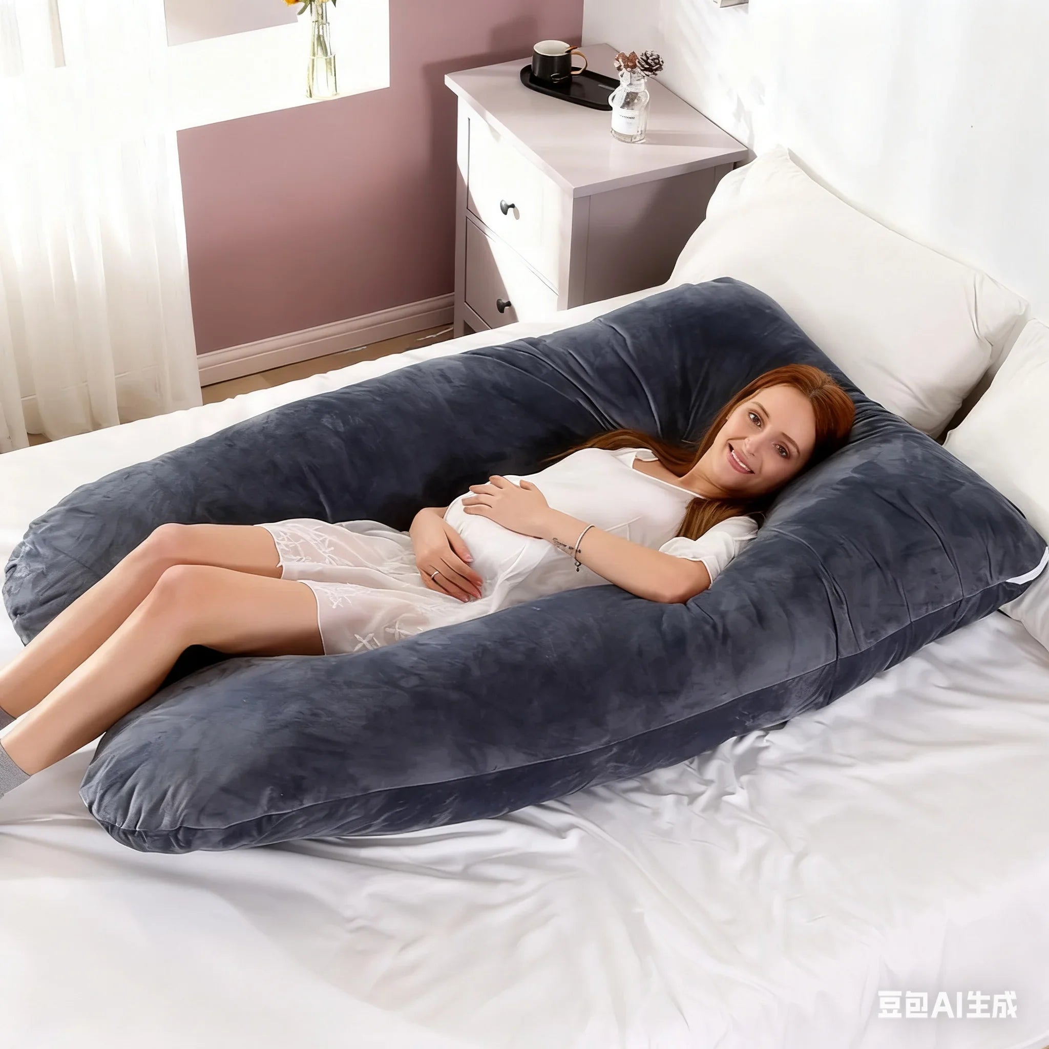 Pregnancy Maternity Pillow U Type Fleece