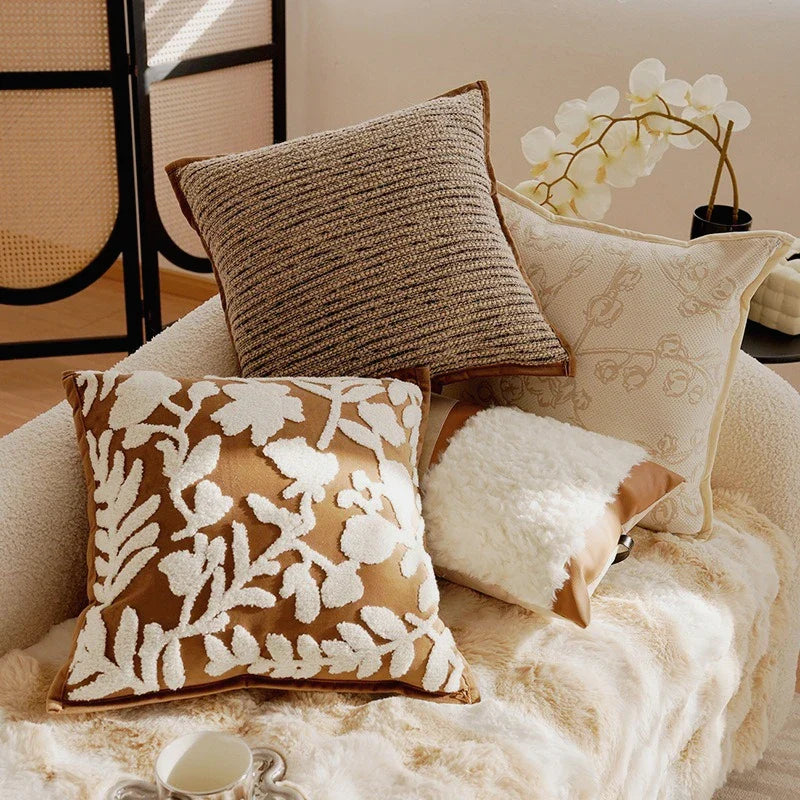 Brown Throw Pillow Cover Luxury Decor