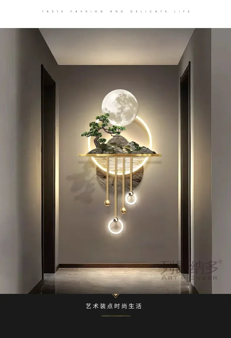 Dlight Decor 3D Wooden Landscape Wall Lamp