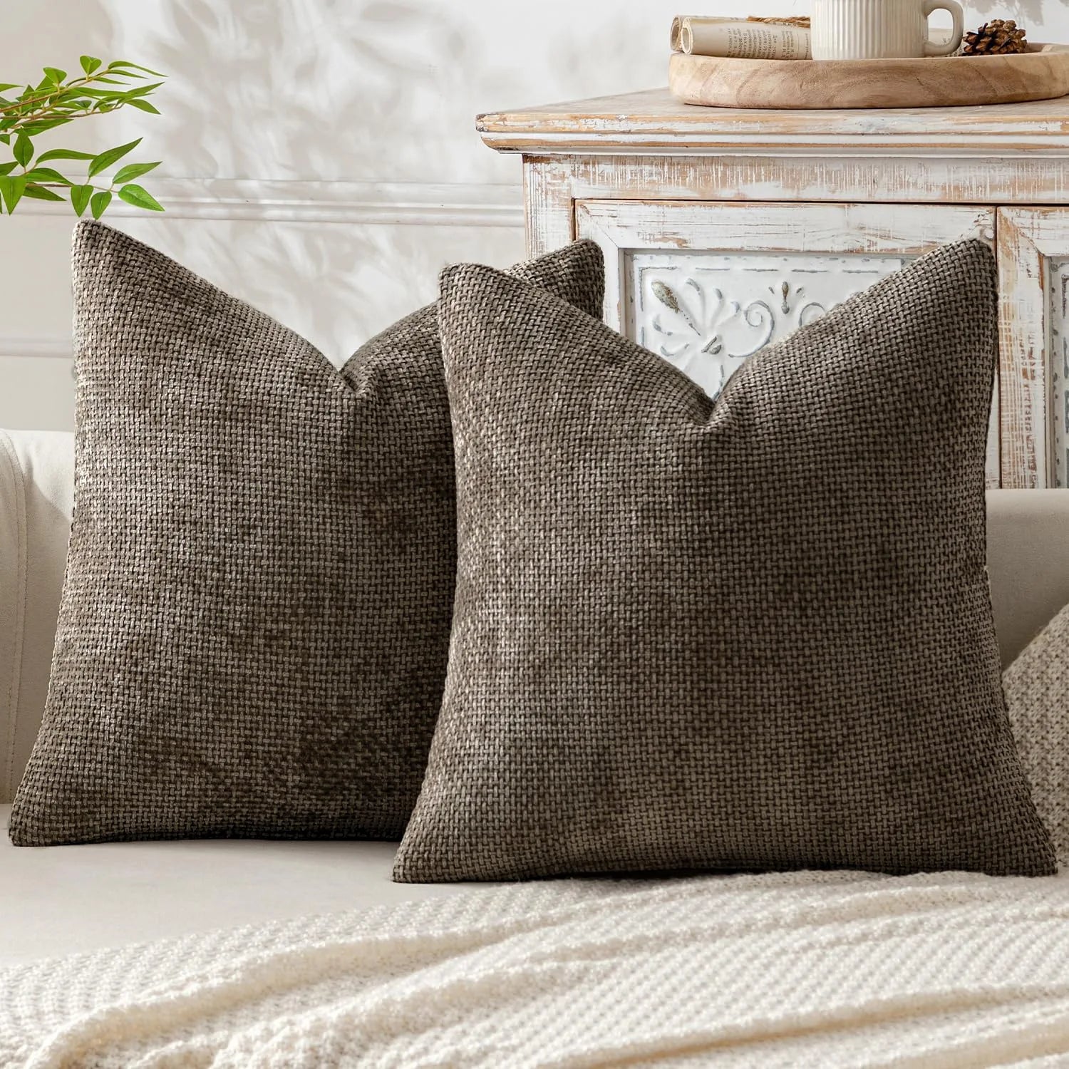 Chenille Throw Pillow Cover Decorative
