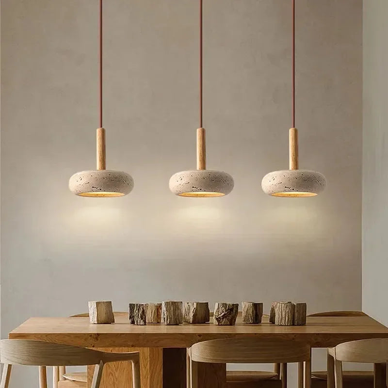 DecorBites™ Pendant Lamps Circular Yellow Stone