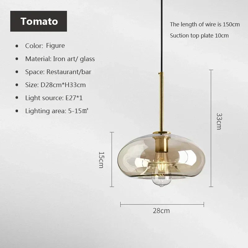 DecorBites™ LED Pendant Light Glass Single Head