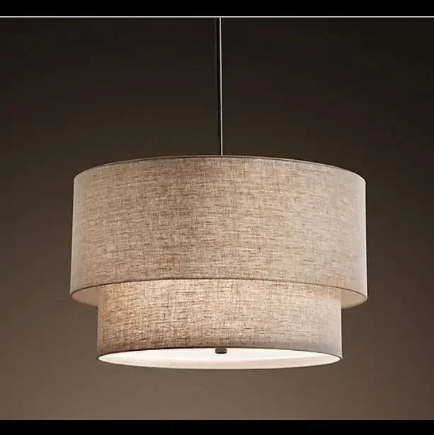 DecorBites™ LED Pendant Light Fabric Shade