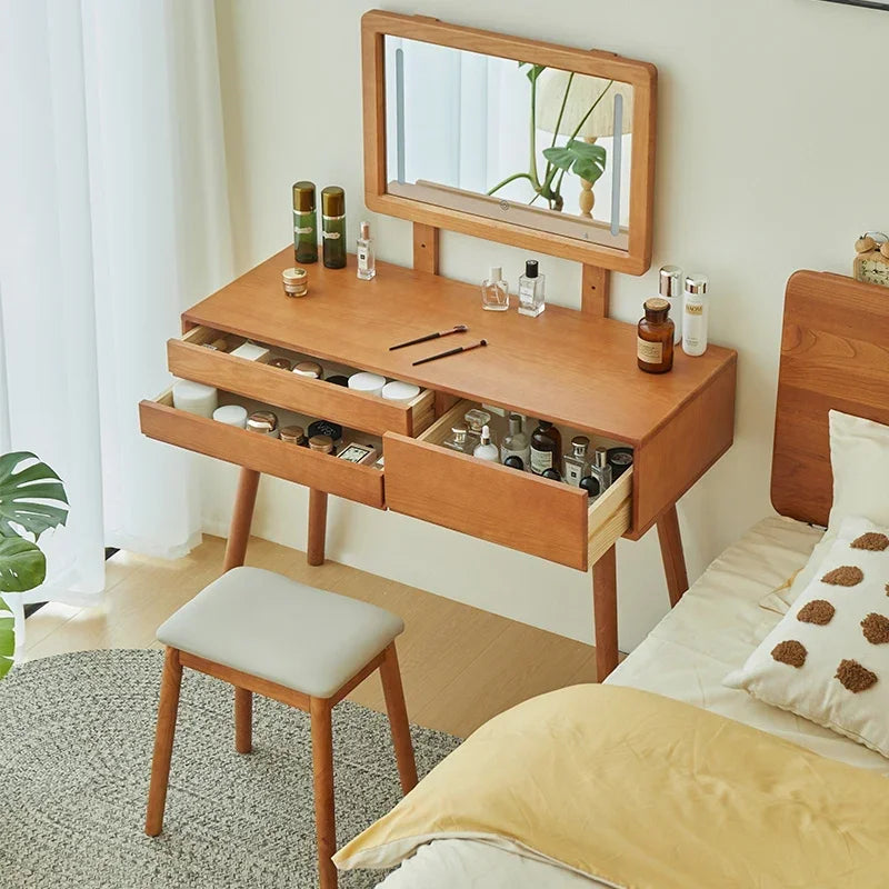 Square Aesthetic Vanity Table Drawer European Beauty Space Saving Makeup Cabinet Salon Organizer Penteadeira Feminina Furniture