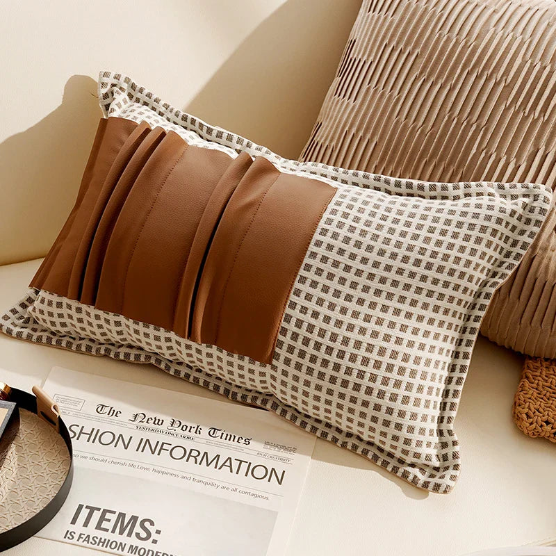 Brown Geometric Throw Pillow Cover