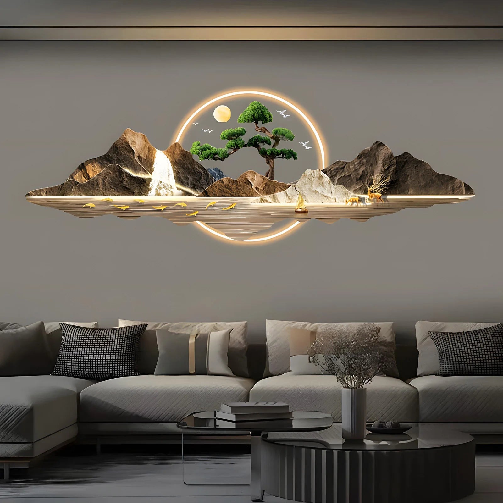 Dlight Decor Acrylic Carved LED Wall Art Light