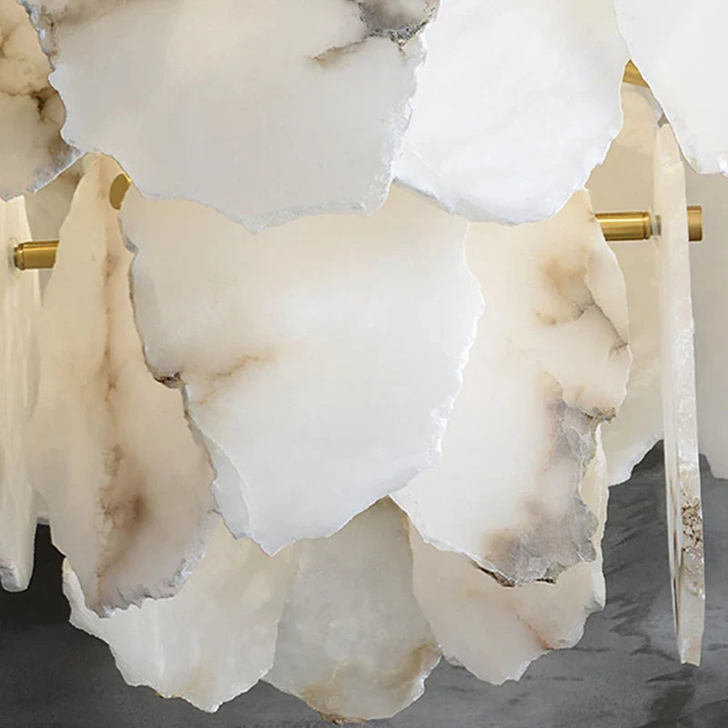 Marble Chandelier Round LED Light