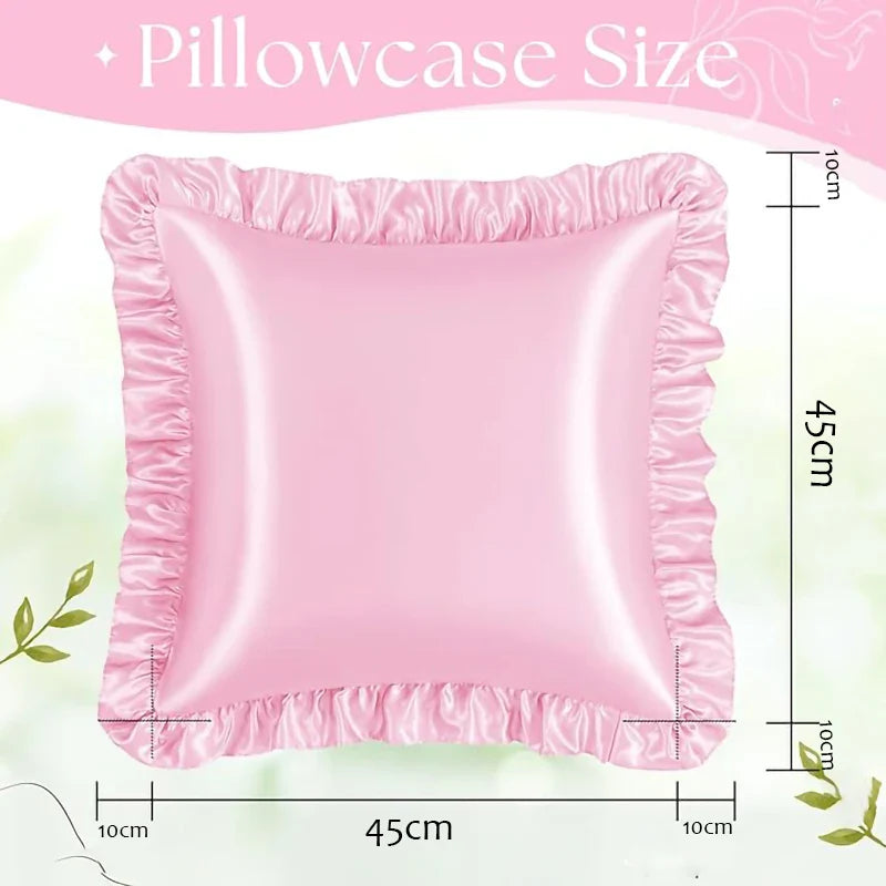 Satin Ruffle Pillowcase Set Silky