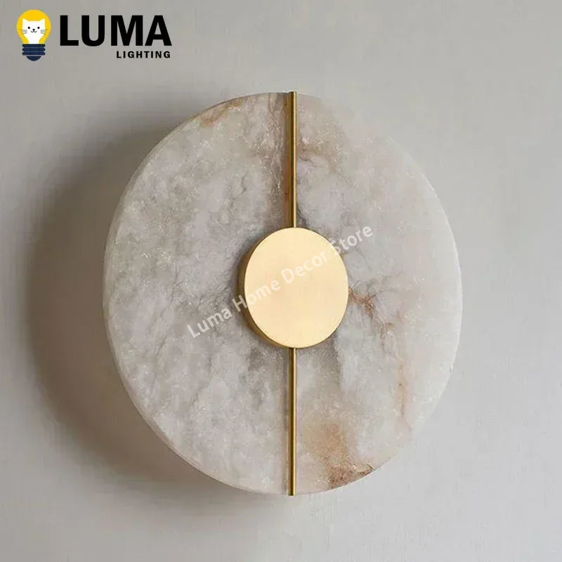 DecorBites™ Marble Wall Sconce Alabaster Indoor