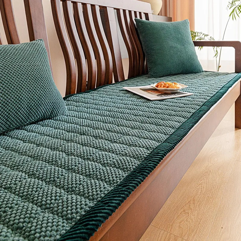 Corduroy Sofa Cushion Anti Slip Gray