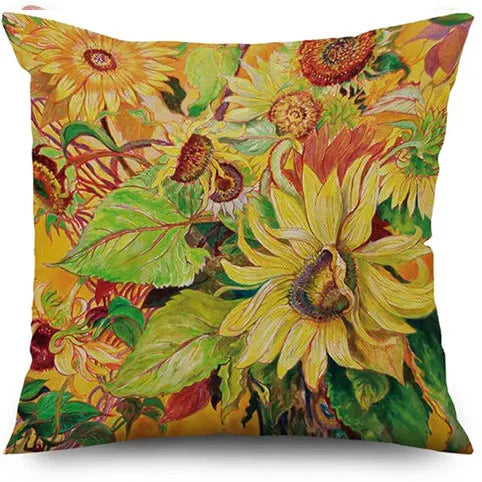 Flower Pillow Cover Retro Decorative