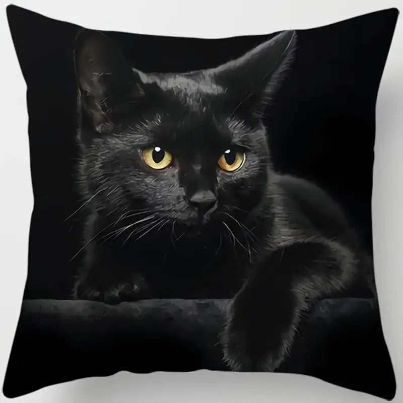 Cat Print Pillowcase Sofa Cushion Cover