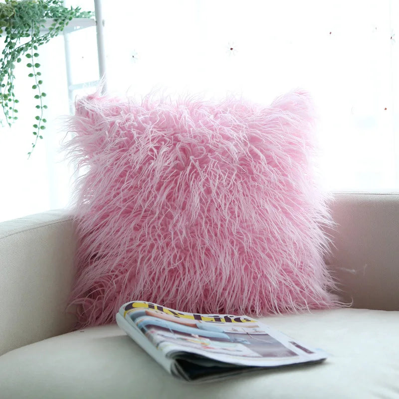 Faux Fur Throw Pillow Cover Luxury