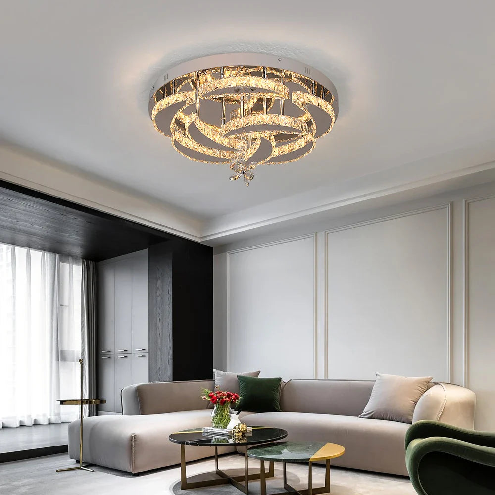 DecorBites™ Crystal Chandelier Modern Ceiling Light