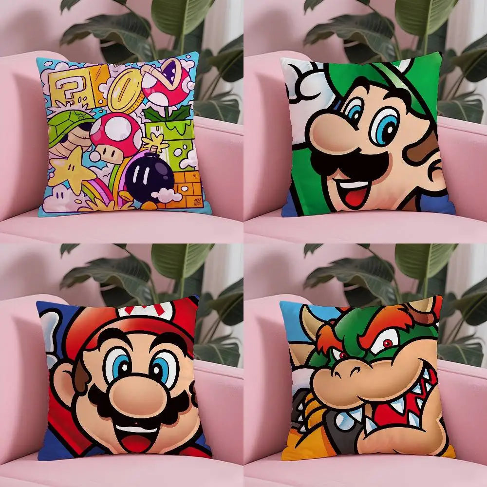 Mario Pillow Case Silky Sofa Cover
