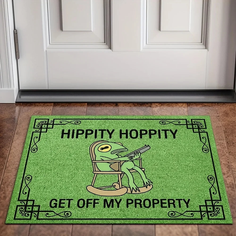 VIKAMA Leisure Frog Carpet Green Doormat Welcome Mat Outdoor Carpet Lightweight Living Room Carpet Rug For Bedroom Home Decor