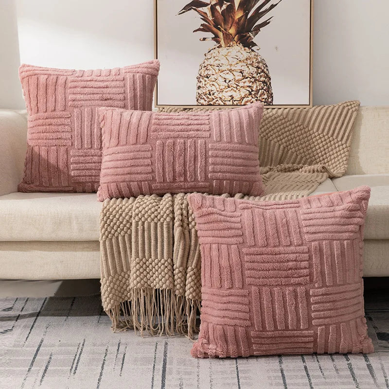 Throw Pillow Covers Knitting Fur