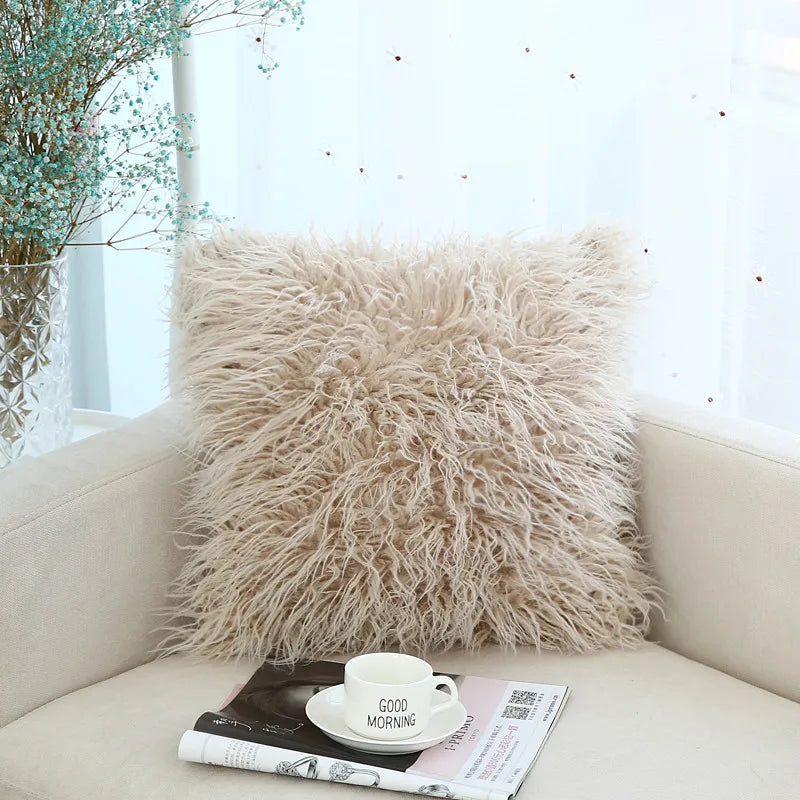 Faux Fur Throw Pillow Cover Luxury