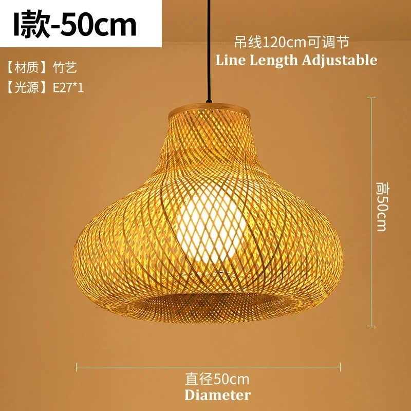 Bamboo Chandelier Rattan Ceiling Light