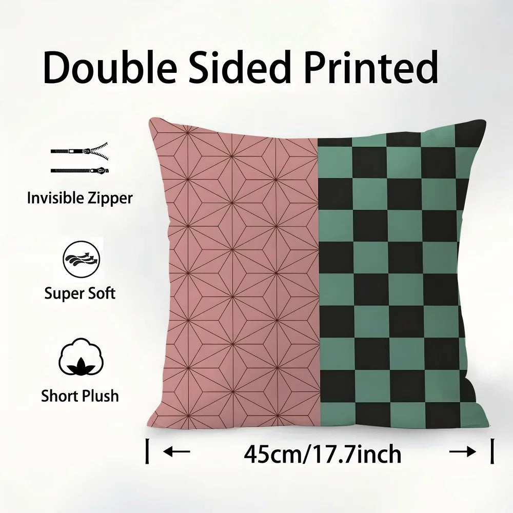 Demon Slayer Pillow Case Plush Fabric