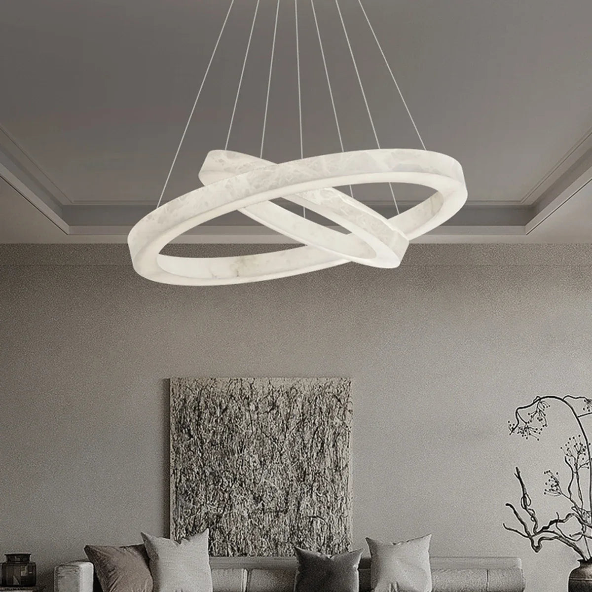 Faux Marble Pendant Light Resin