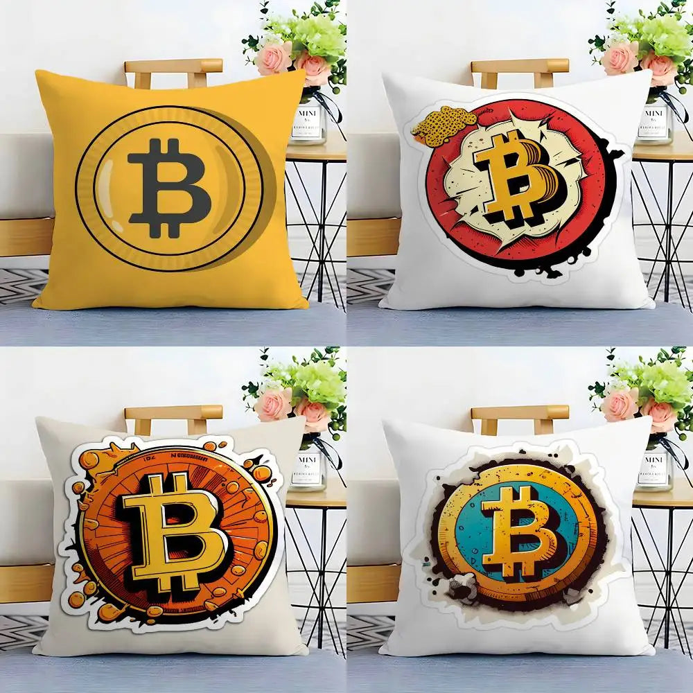 Bitcoin Pillow Case Soft Plush