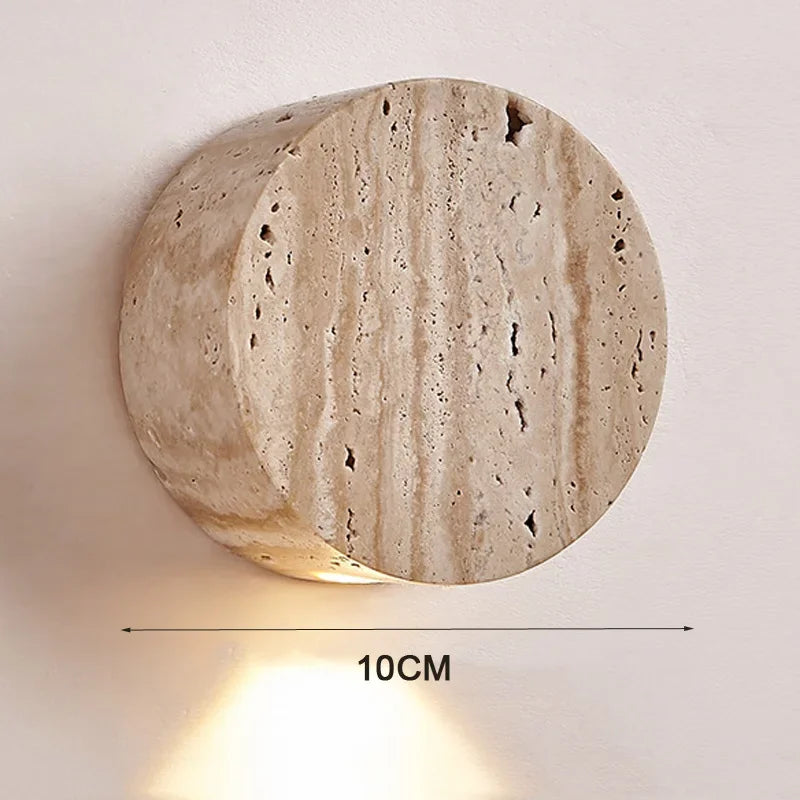 DecorBites™ Yellow Travertine Wall Sconce Lamp