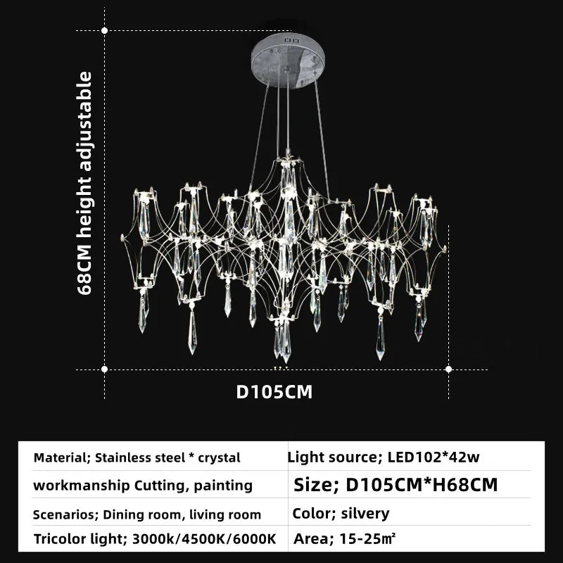 DecorBites™ Crystal Chandelier Ceiling Light Fixture