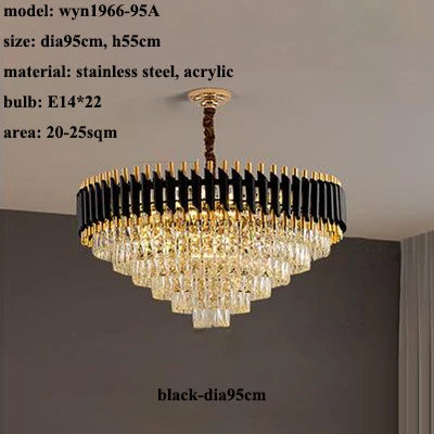 Crystal Chandelier Pendant Light Loft