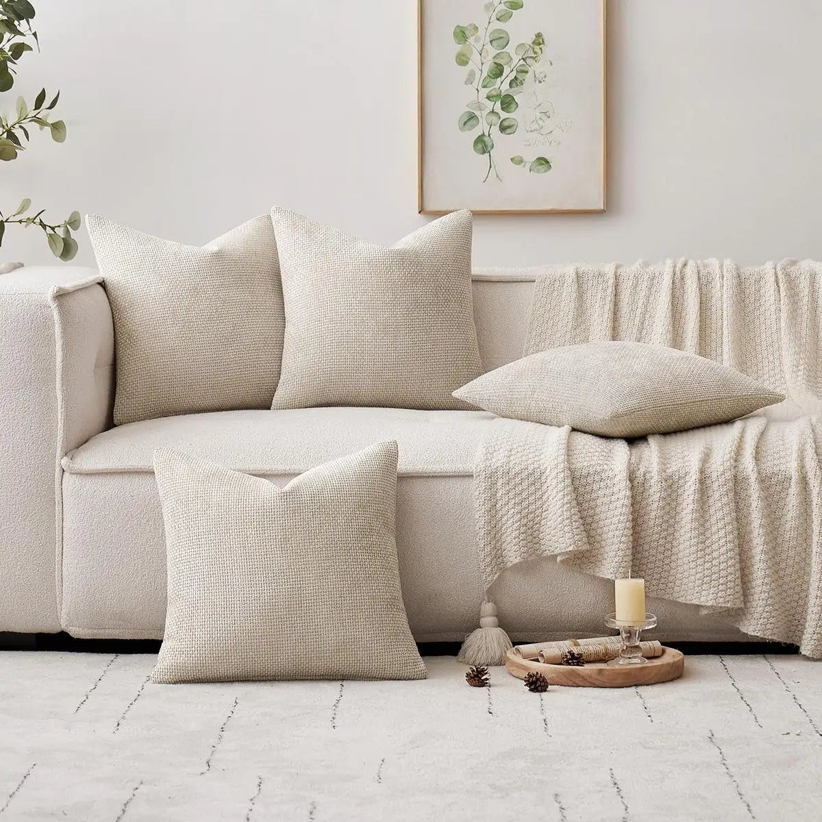 Chenille Throw Pillow Cover Decorative