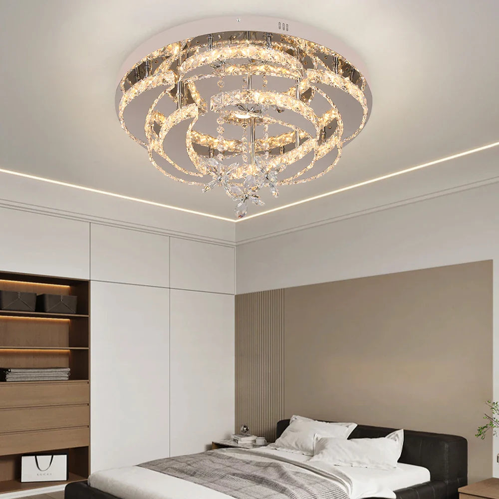 DecorBites™ Crystal Chandelier Modern Ceiling Light