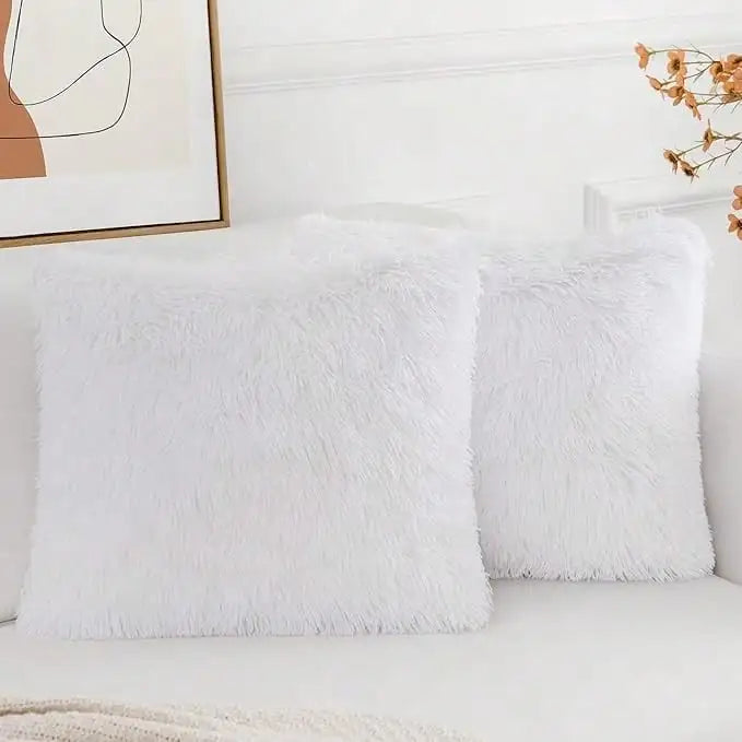 Faux Fur Pillow Covers Set