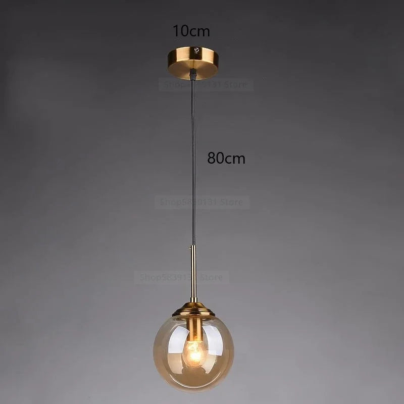 DecorBites™ Gray Glass Ball Pendant Lights
