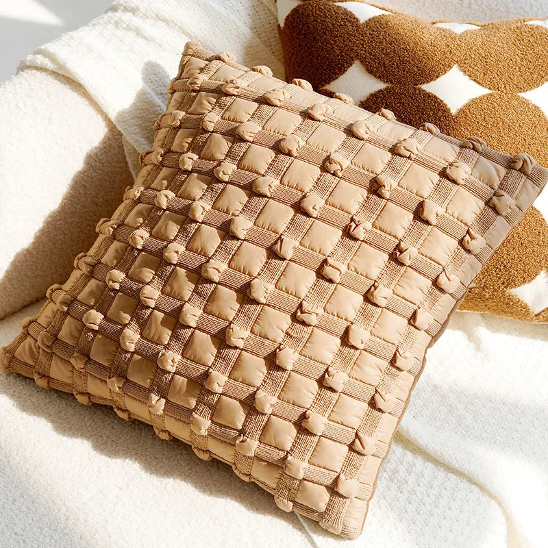 Brown Luxury Throw Pillow Cover