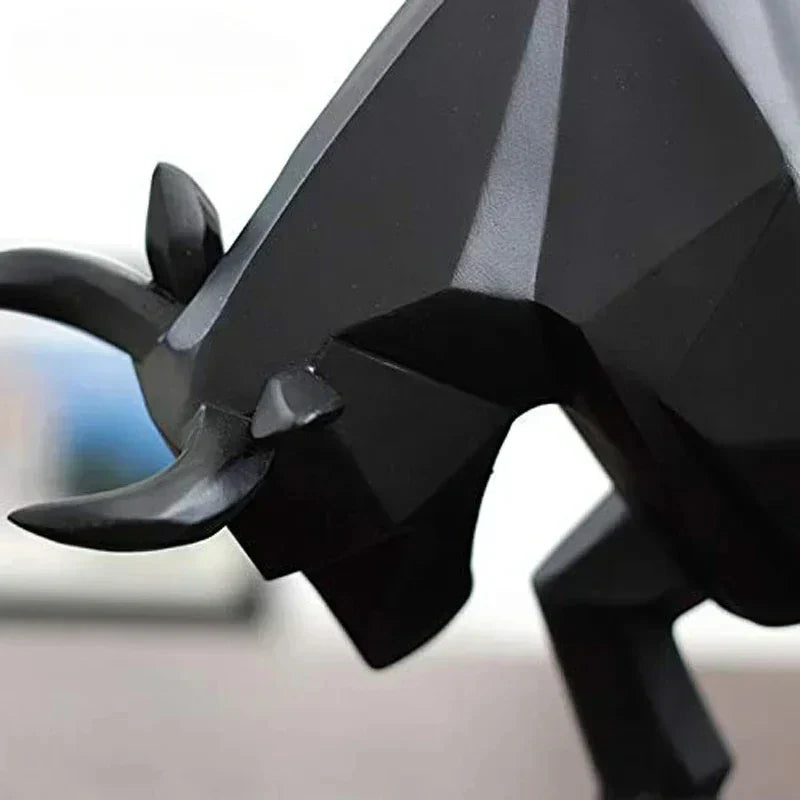 Nordic Modern Simple Resin Bull Ornaments Creative Home Decoration Crafts Indoor Study Office Cow Statue Animal Figurine