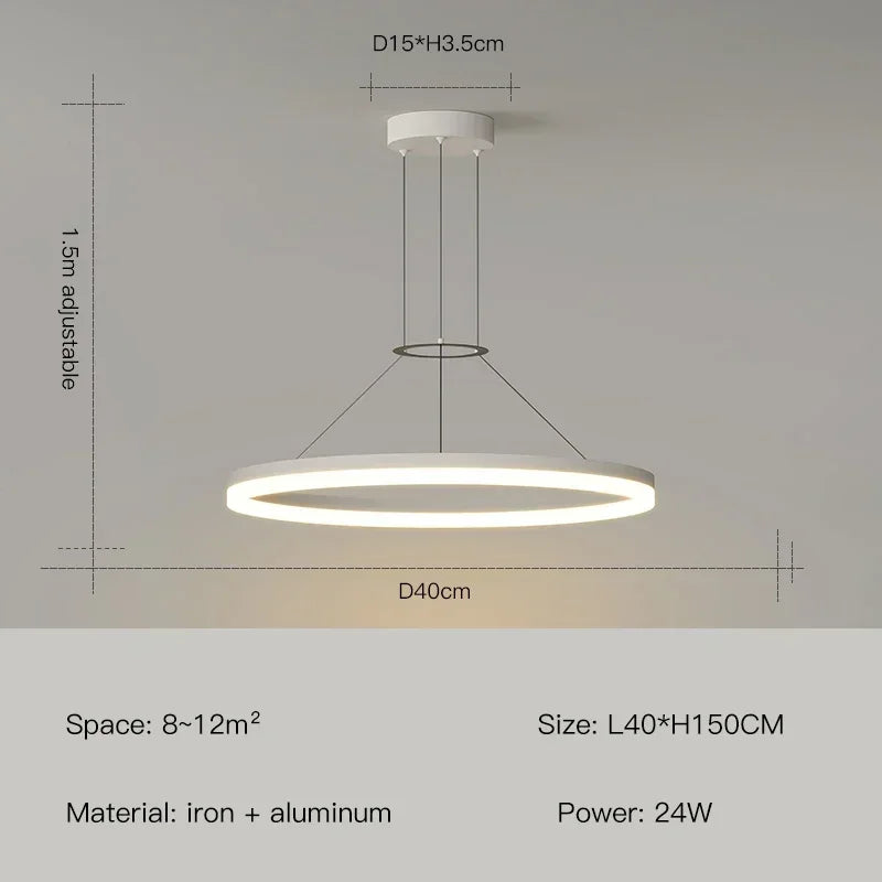 DecorBites™ Led Pendant Lamp Black Ring