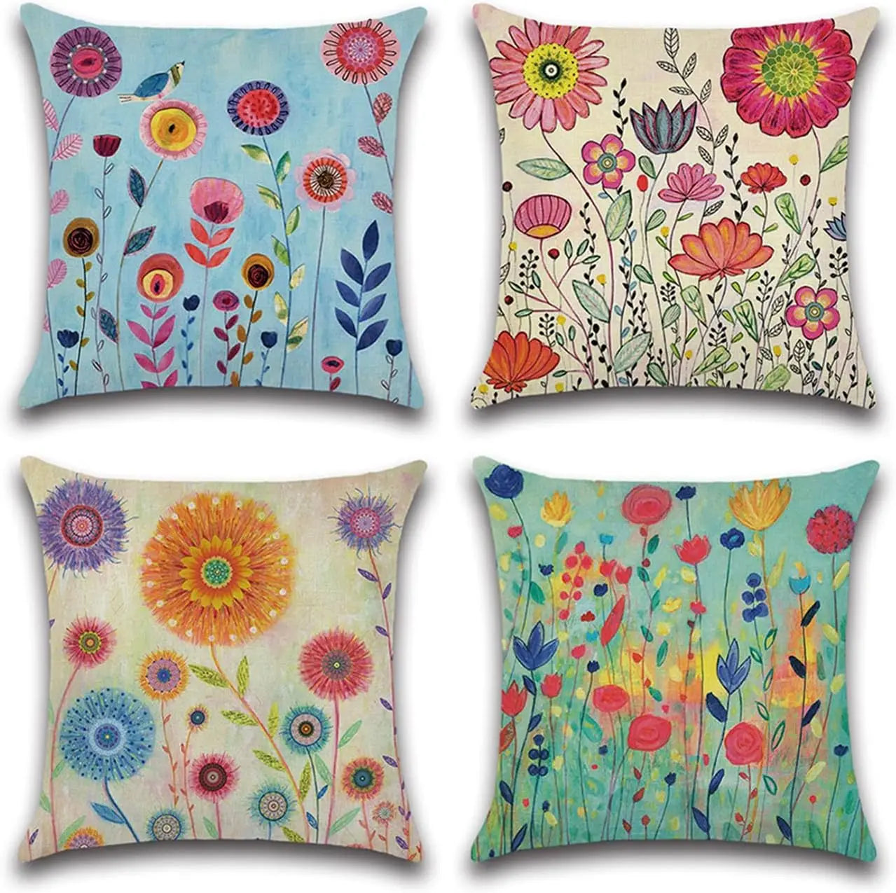 Floral Pillow Cover Sofa Cushion