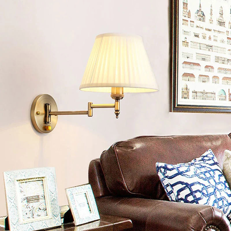 DecorBites™ Telescopic Wall Lamp Fabric Bedside