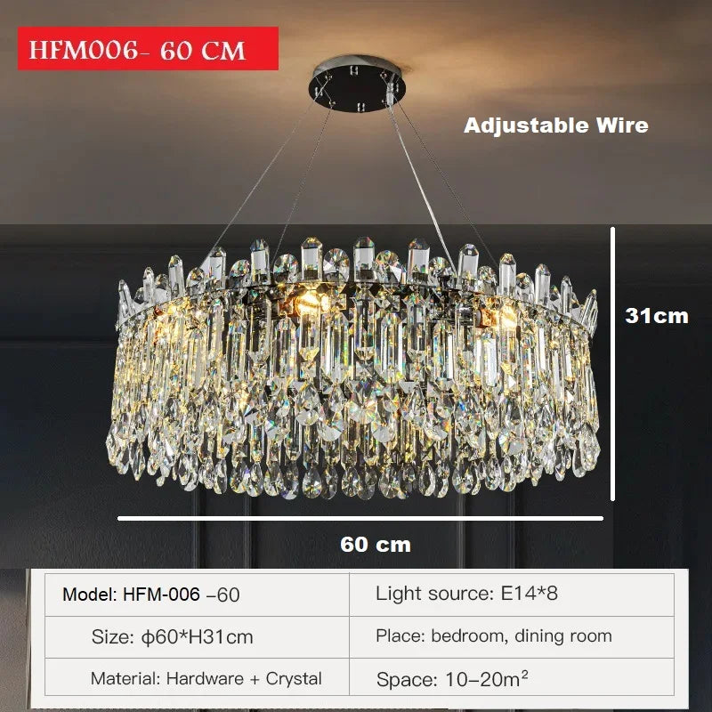 DecorBites™ Crystal Pendant Chandelier Adjustable Lighting
