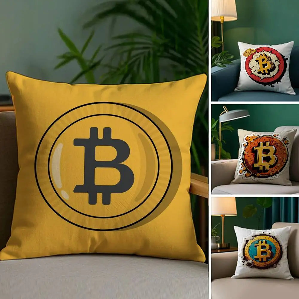 Bitcoin Pillow Case Soft Plush