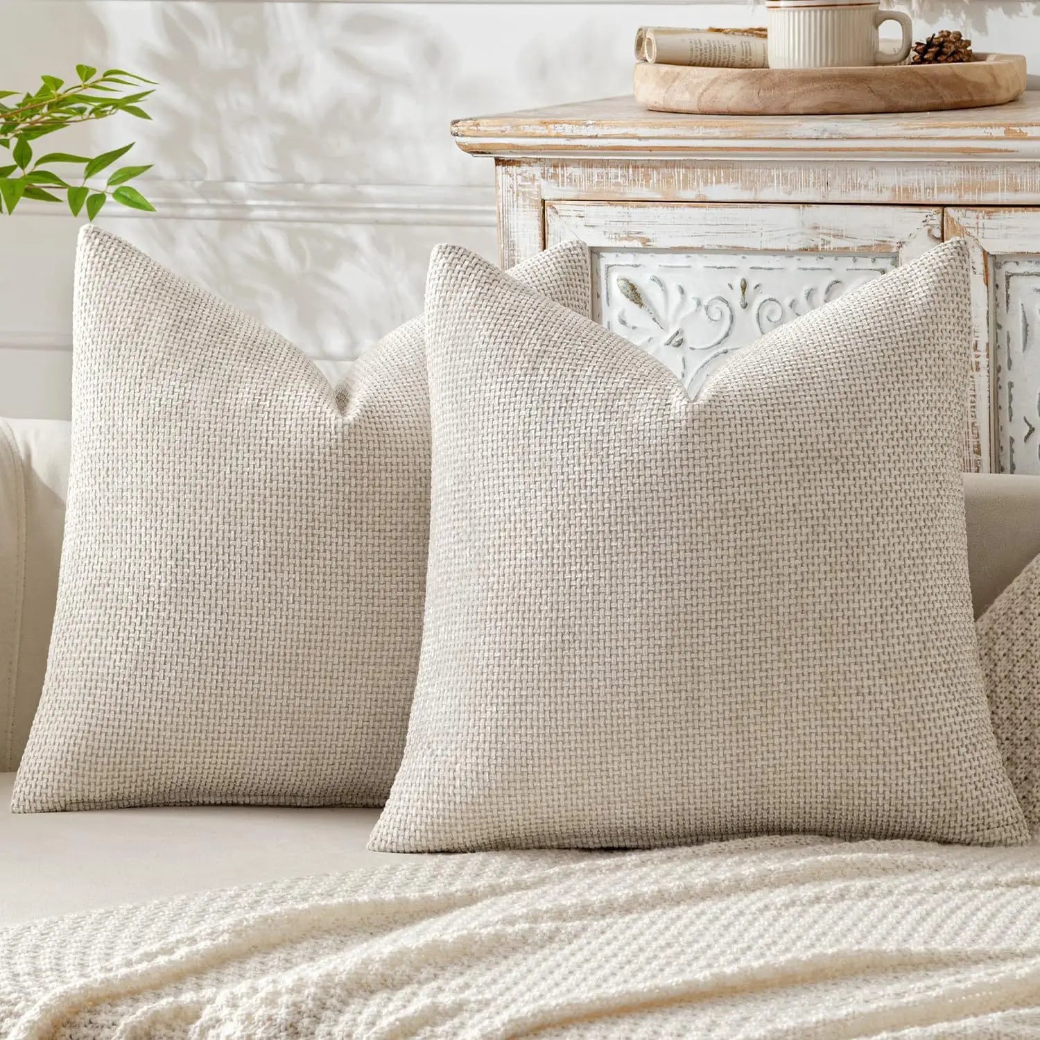 Chenille Throw Pillow Cover Decorative
