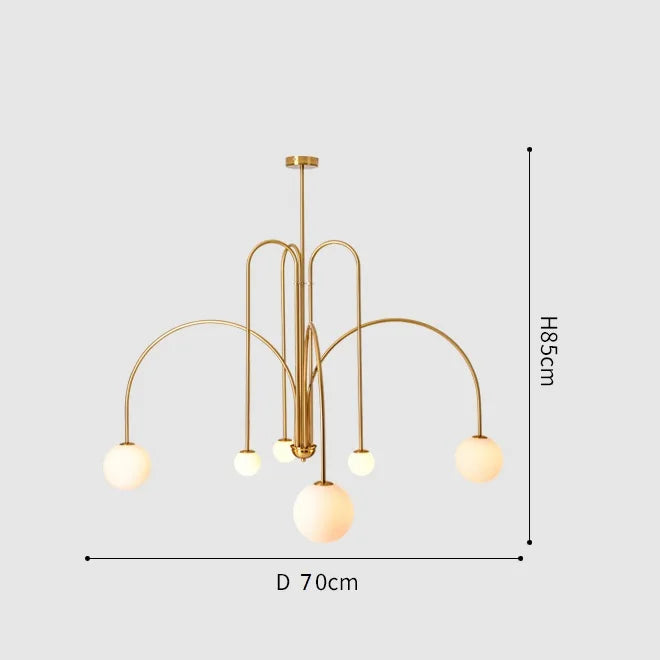 DecorBites™ LED Chandelier Glass Globe Lighting