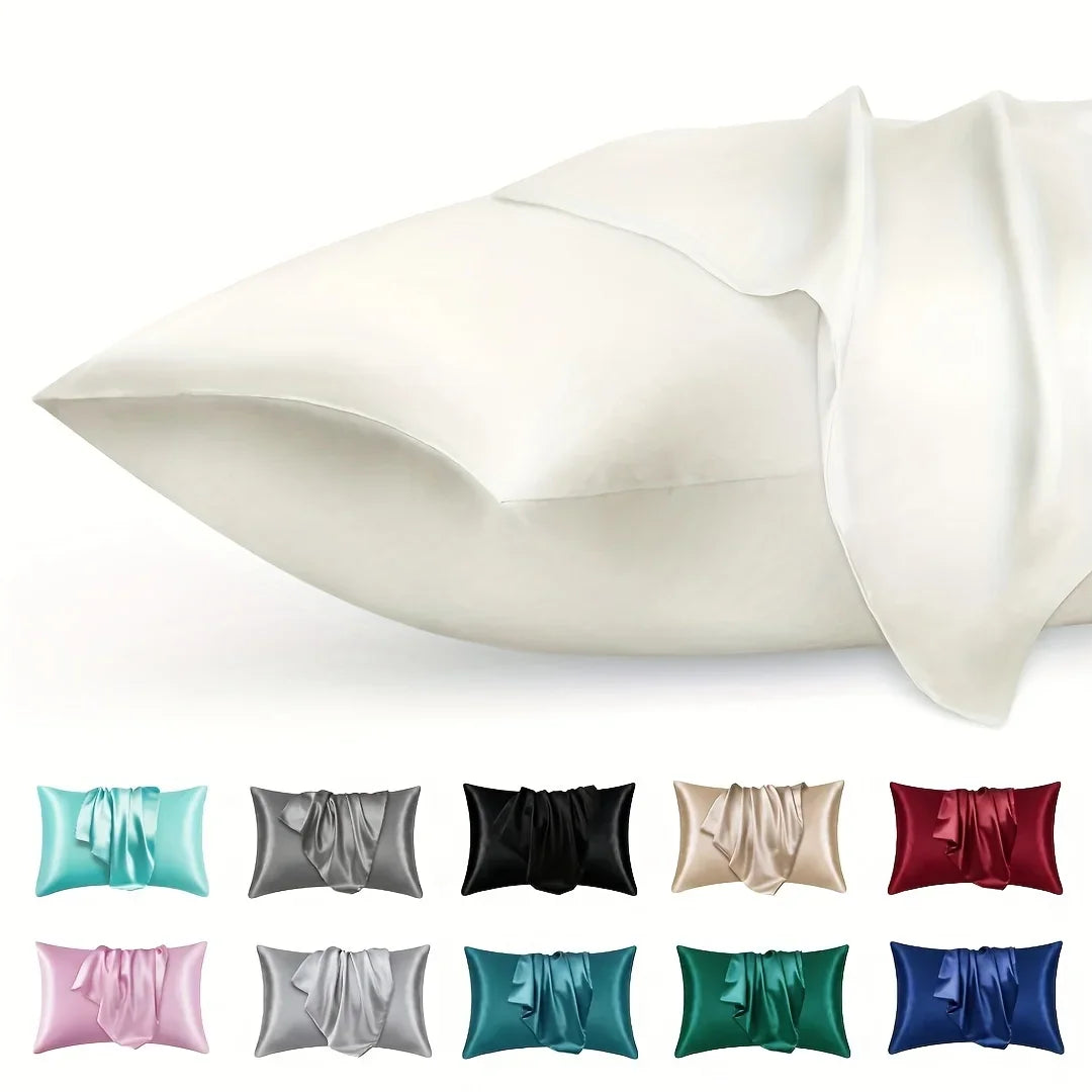 DecorBites™ Satin Envelope Pillowcase Set Silk-Like