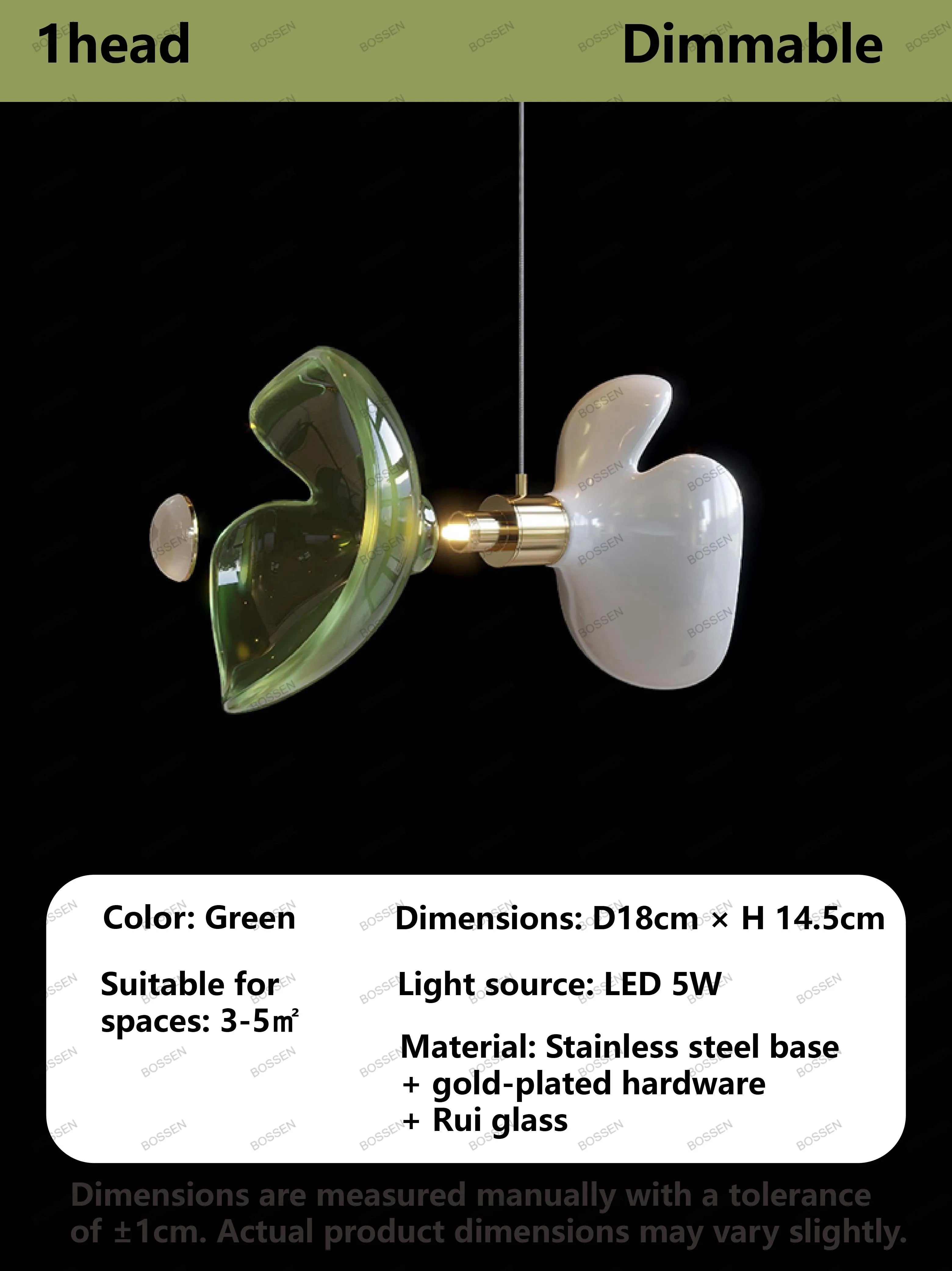 DecorBites™ Crystal Chandelier Dimmable Glass Pendant Light