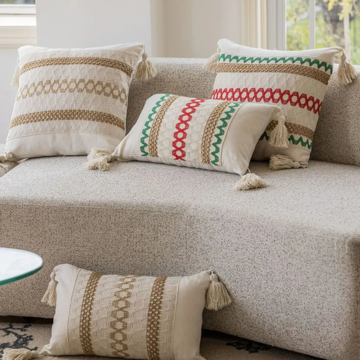 Boho Throw Pillow Cover Decorative